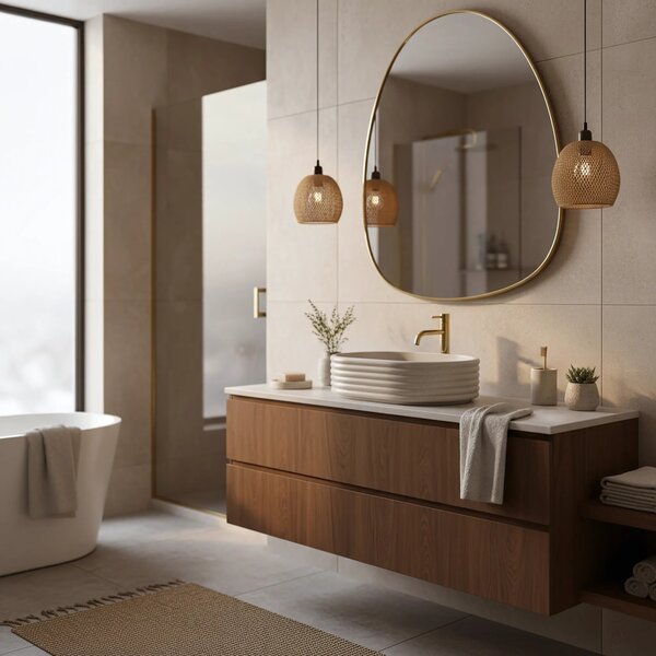 Lavabo da appoggio Rea Nicoletta Beige