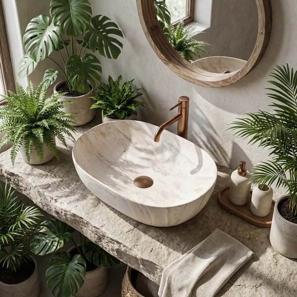 Lavabo da appoggio Rea Amelia Kallisto 48