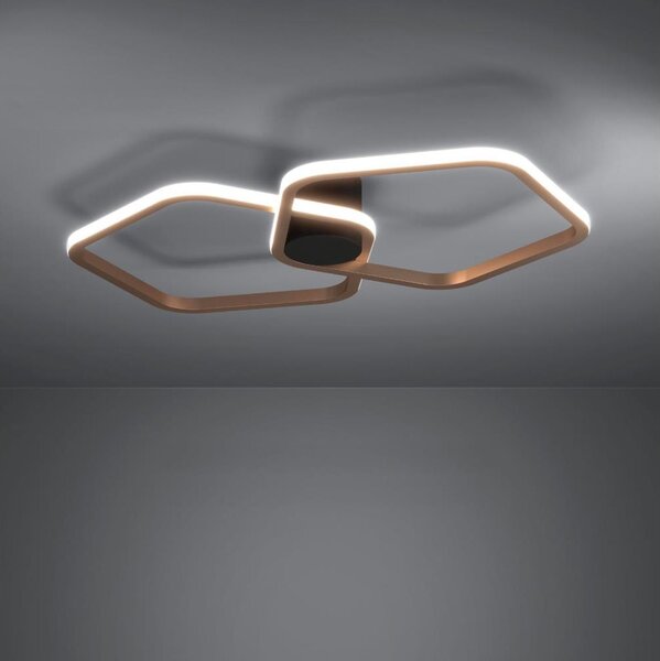 Eglo 390506 - Plafoniera dimmerabile a LED ESTRELLA LED/20W/230V, finitura ottone + telecomando