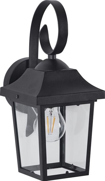 BELIANI Applique da Esterno Nero Metallo Vetro Smerigliato Design Moderno Illuminazione Terrazza Giardino Balcone