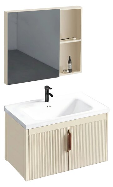 Set di mobili da bagno con lavabo Astor 60 cm Beige