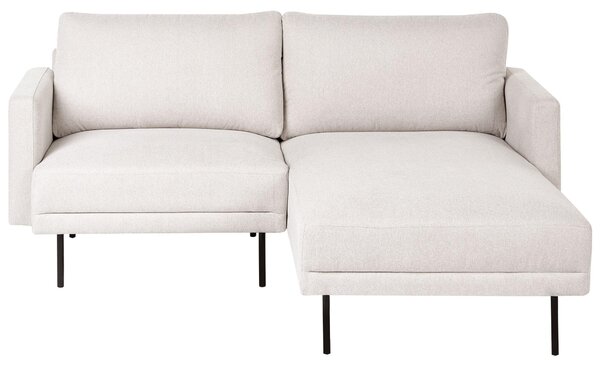 BELIANI Set di divani angolari imbottitura in poliestere beige chiaro 2 posti gambe in metallo schienale rinforzato minimalista moderno