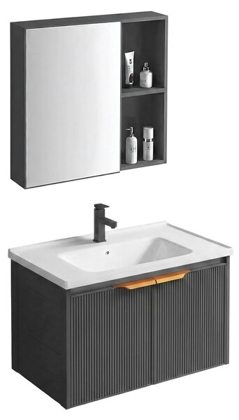 Set di mobili da bagno con lavabo Mario 60cm Grey
