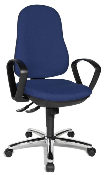Sedia girevole da ufficio Topstar "Synchro Steel", blu reale
