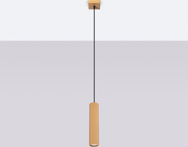 Lampada a sospensione in alluminio GU10 L: 8 cm H: max. 118 cm in oro Moderno