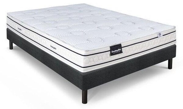 Set di materassi DUNLOPILLO Lavande, dimensioni 140x190 cm, con lattice naturale (20%): 7 zone di comfort, comfort di riposo equilibrato, design traspirante e rete a listelli passiva