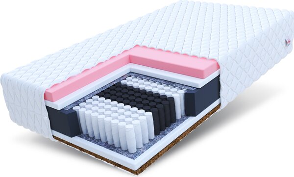 Materasso a sacchetti IVREA JERSEY 90x200 cm con strato di cocco da 22 cm