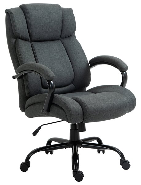 Vinsetto Sedia da Ufficio, Sedia da Scrivania Ergonomica, Sedia Girevole con Braccioli Imbottiti, fino a 220 kg, Grigio | Aosom Italy