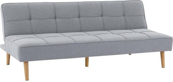 Divano letto - 4 posti - JULIE - Tessuto grigio - 180 x 72 x 72 cm
