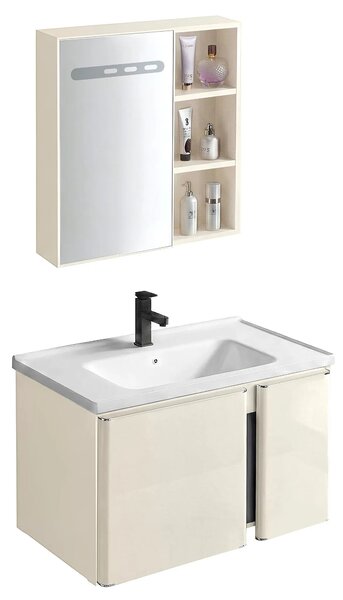 Set di mobili da bagno con lavabo Tula 60cm Beige