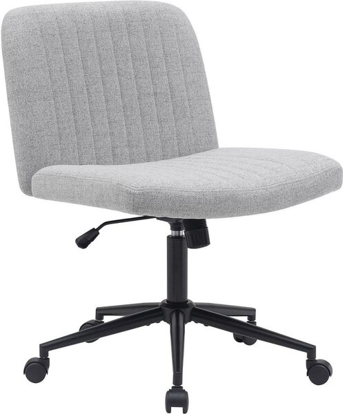 Sedia da ufficio - Sedia ergonomica girevole - Altezza regolabile e girevole a 360 gradi | Colore: grigio chiaro, Materiale: polvere