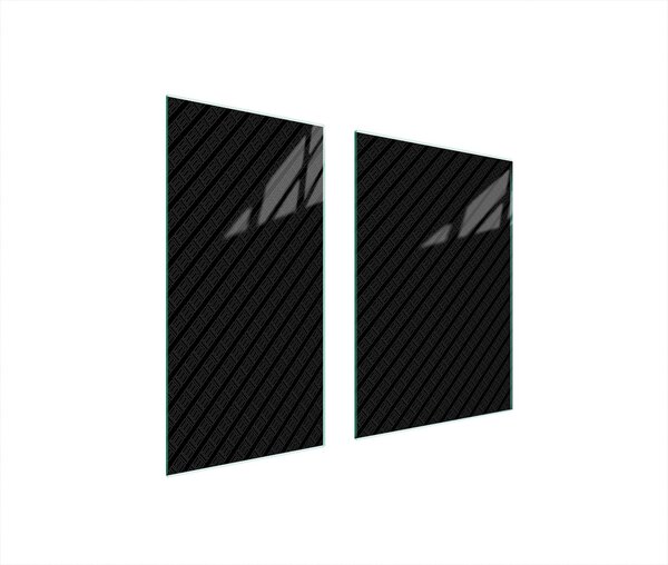 Piastre copri fornelli 2 pezzi 75x52 Copri piano cottura in Vetroceramica tagliere in vetro modello nero