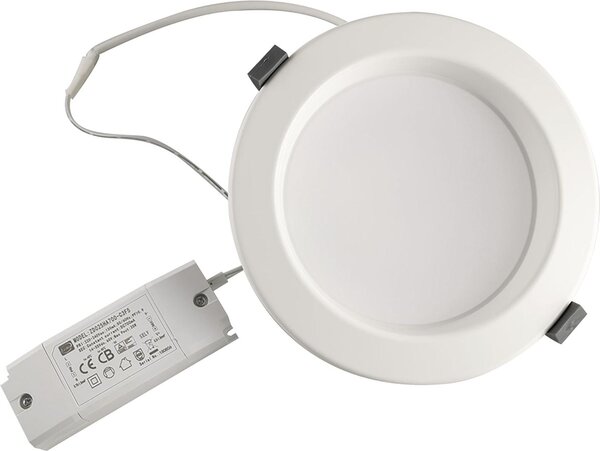 Lampada da incasso MCLED, grado di protezione IP44, 10W, 3000K, diametro 113mm, colore bianco