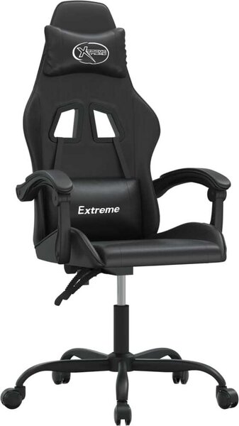 VidaXL Sedia da gioco in ecopelle nera