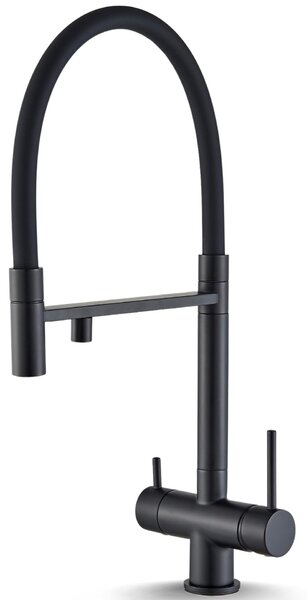 Rubinetto da cucina a 3 vie con filtro dell'acqua - Serbatoio da 5 litri - Realizzato in ottone e acciaio inossidabile