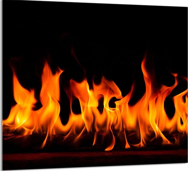 PIATTO IN VETRO PER CUCINA 65x60 Fuoco