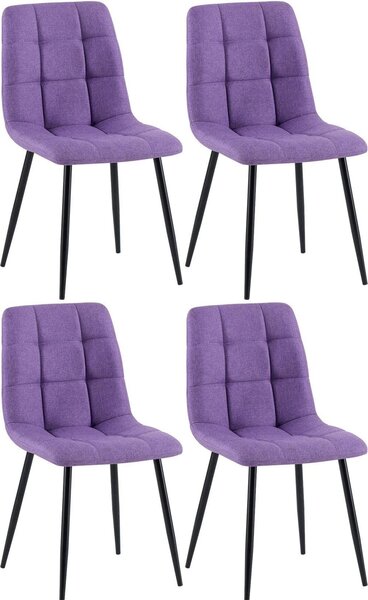 Confortevole sedia da pranzo - Sala da pranzo - Look moderno, ottimo comfort di seduta, protezione del pavimento. Colore: viola