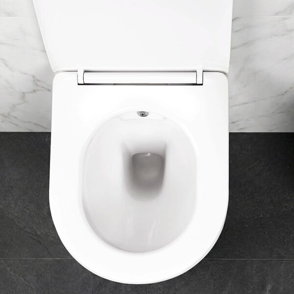 Vaso WC sospeso REA Carlo Lux Rimless con funzione bidet