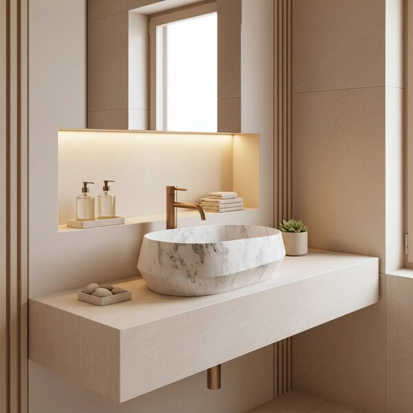 Lavabo da appoggio Rea Zoe Dune