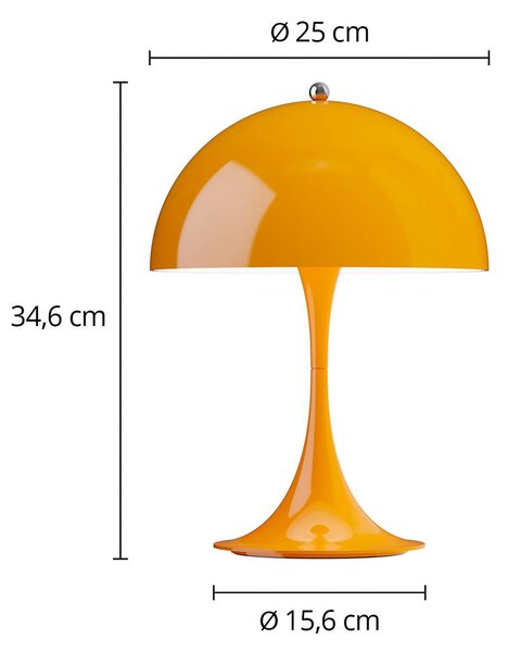 Louis Poulsen Lampada da tavolo a LED Panthella 250, dimmerabile, Giallo / Arancione, Soggiorno / Sala da pranzo, Plastica, Moderno, Lampada da tavolo LED