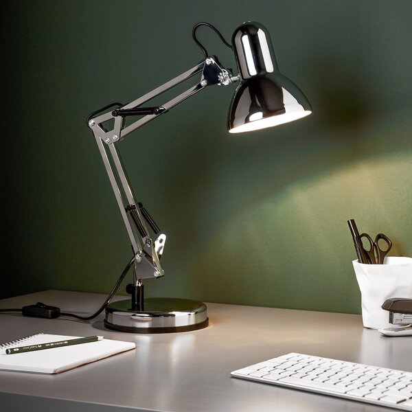 Lampada da tavolo cromata Henry, 92706/15 Brilliant