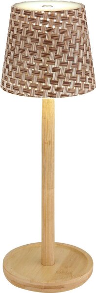 Lampada da tavolo senza fili con batteria ricaricabile Touch Dimmer Lampada da tavolo dimmerabile Bamboo 58438BAS