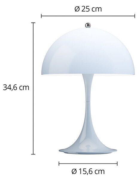 Louis Poulsen Lampada da tavolo a LED Panthella 250, dimmerabile, Blu, Soggiorno / Sala da pranzo, Plastica, Moderno, Lampada da tavolo LED