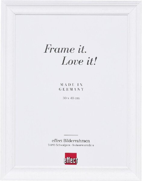 Cornice per foto in legno naturale 62x93 cm, vetro museale, bianco