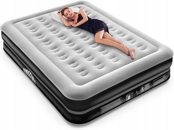 Letto gonfiabile Airefina AF-A06, 203x152x41cm, pompa integrata Dopo la riparazione
