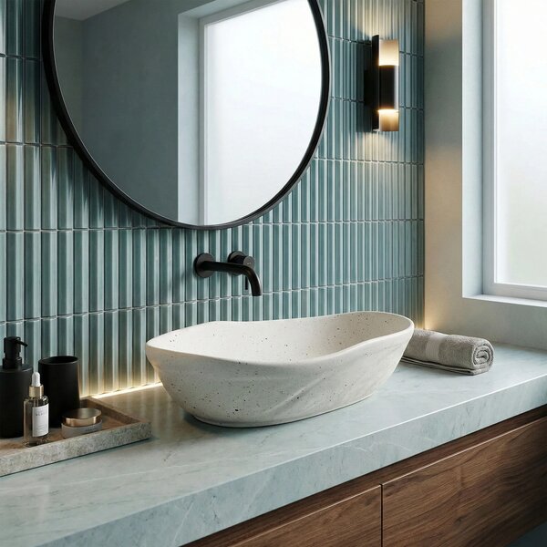 Lavabo da appoggio Rea Emilia Grid