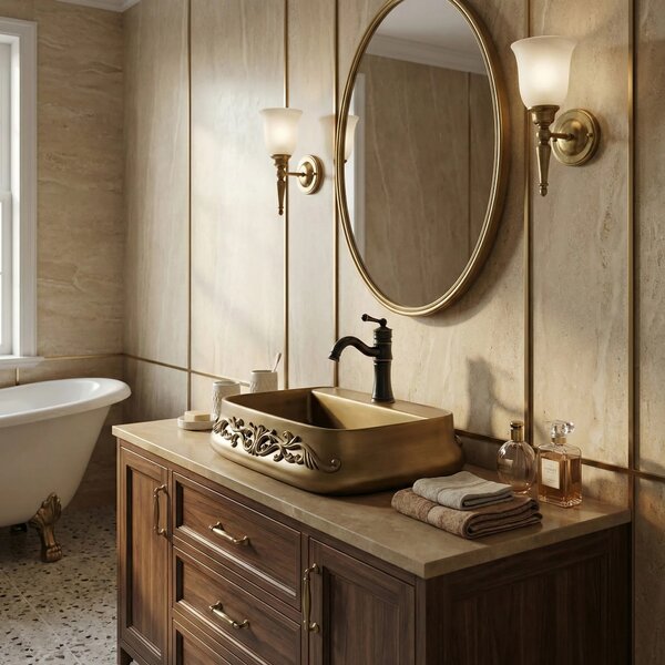 Lavabo da appoggio Rea Castel
