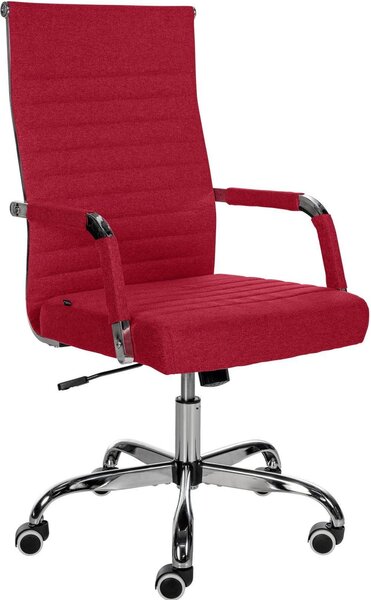 Sedia da ufficio ergonomica - Sedia da ufficio - regolabile in altezza, design confortevole | Colore: Rosso | Materiale: Polvere