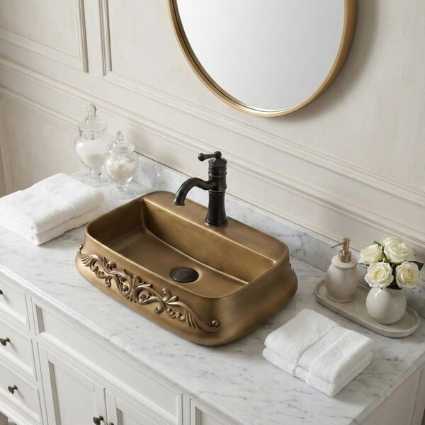 Lavabo da appoggio Rea Castel