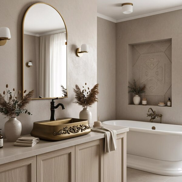 Lavabo da appoggio Rea Castel