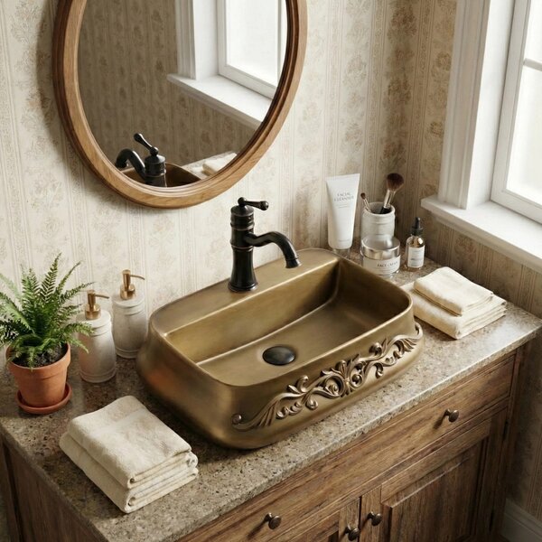 Lavabo da appoggio Rea Castel
