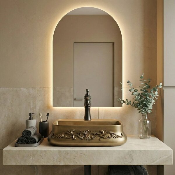 Lavabo da appoggio Rea Castel