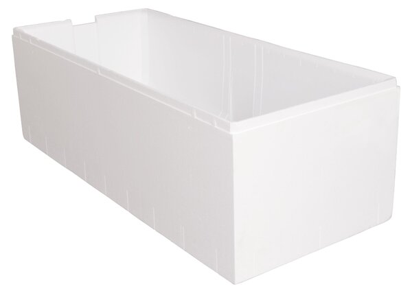 Supporto per vasca da bagno Calmwaters® 180 x 80 cm Modern Select, adatto per vasche rettangolari da 180 x 80 cm, supporto in polistirolo, isolante acustico e termico, piastrellabile direttamente, supporto per vasca da bagno bianco, 03AX3361