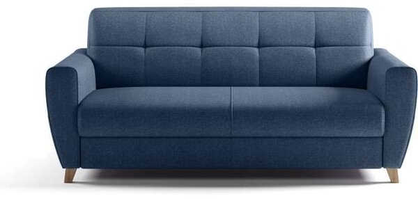 Divano trasformabile a 3 posti Express SKY - Tessuto blu - 192 x 100 x 88 cm