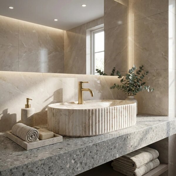 Lavabo da appoggio Rea Marcela 60 Saturn