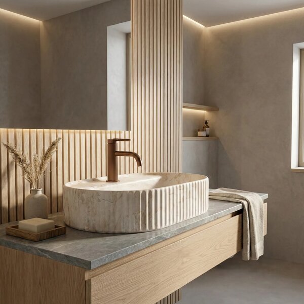 Lavabo da appoggio Rea Marcela 60 Saturn