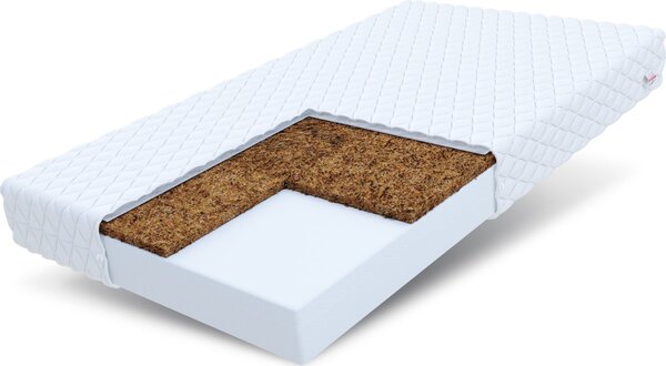 Materasso in schiuma CARINI JERSEY 90x200 cm, 11 cm, con fibra di cocco
