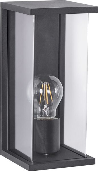 BELIANI Applique da Esterno Nero Metallo Vetro Smerigliato Design Moderno Illuminazione Terrazza Giardino Balcone