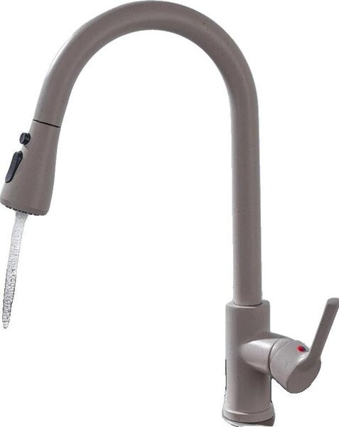 Miscelatore da cucina, funzione doccia estraibile, design contemporaneo, CF04043YMWM Beige