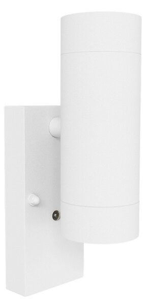 Applique Bidirezione GU10 con Sensore Crepuscolare IP65 - Bianca