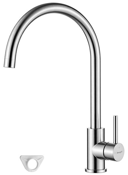 Miscelatore cucina monocomando - Girevole a 360 gradi - Acciaio inossidabile 304 - Per due lavelli