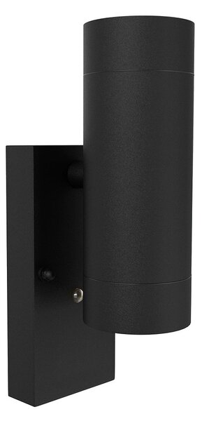 Applique Bidirezione GU10 con Sensore Crepuscolare IP65 - Nera