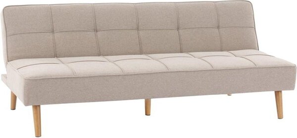 Divano letto - 4 posti - JULIE - Tessuto beige - 180 x 72 x 72 cm
