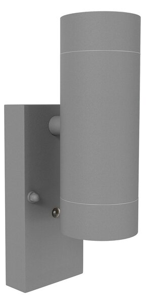 Applique Bidirezione GU10 con Sensore Crepuscolare IP65 - Grigia