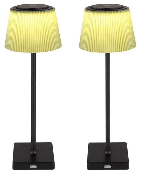 Lampada da tavolo a LED, per interni ed esterni, dimmer a sfioramento, batteria ricaricabile, altezza 38 cm