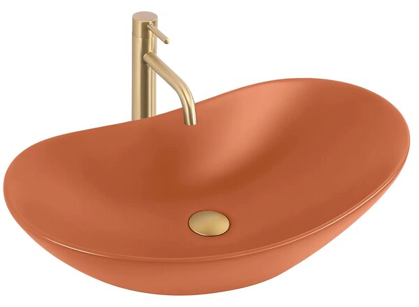 Lavabo da appoggio Rea Royal Cinnamon Matt